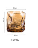 Creative 280ml Irregular Shaped Crystal Faceted Whiskey Whiskey Rock Glass Artwork Wine Glass