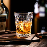 wholesale Classic Bar Glassware Glass Tumbler Drinking Glass Cup Engraved Pattern Whiskey Glass