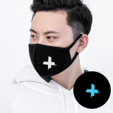 cotton with smile reusable fashion civil bright star version fashion classic motorcycle devil charcoal woodfiber face mask