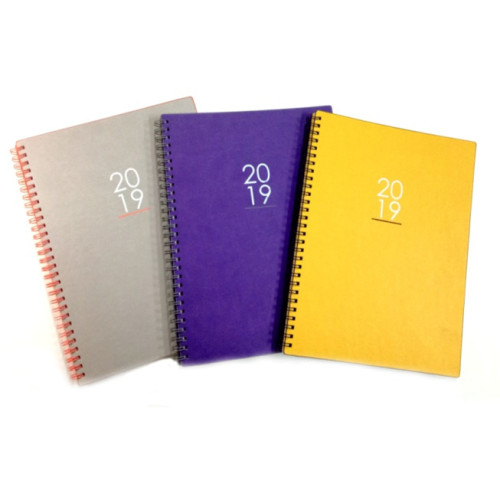 Wholesale Customized Size Spiral Diary Pastel Color Design PU Leather Notebook
