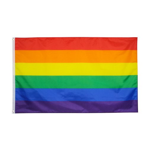 Spot wholesale 90*150cm polyester fabric Rainbow flag gay pride banner custom