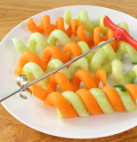 Stainless Steel Fruits & Vegetables Twist Shredder Squeezers Reamers Spiral Twist Knife