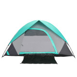 Hot sale double layer waterproof 5-8 person big family tent black coating lightproof for outdoor