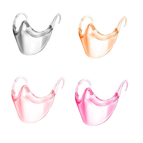 Transparent face mask for food service anti fashion clear plastic transparent safety fog kitchen pc face shield mask