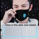 cotton with smile reusable fashion civil bright star version fashion classic motorcycle devil charcoal woodfiber face mask