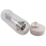 300ml best selling portable clear glass water milk tea infuser bottle with filter