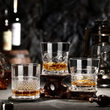 Creative Engraved wine glass Drinkware whisky glass whiskey drinking glasses