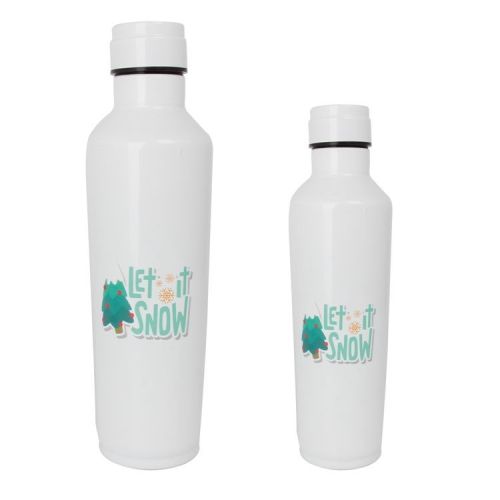 Christmas Gifts Eco Friendly 500ml/700ml Lage Capacity Portable Double Wall Stainless Steel Water Bottle With Lid Outdoor