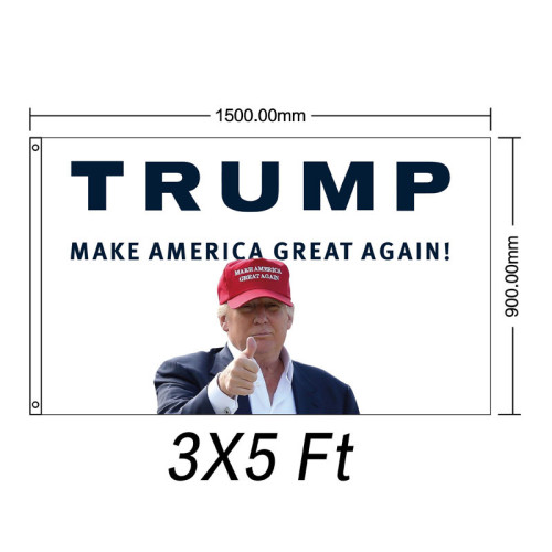 Wholesale colorful printed trump flags 3x5 outdoor double sided