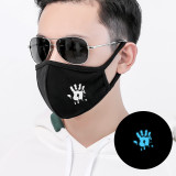cotton with smile reusable fashion civil bright star version fashion classic motorcycle devil charcoal woodfiber face mask