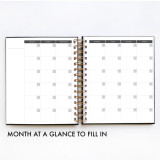 Custom Pink Notebook Spiral Hard Cover Wedding Life Planner Journal Book