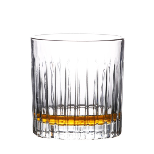 Wholesale cheap classic cocktail glasses striped whisky glasses