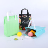 custom ultrasonic non woven tote package warmer heat  thermo carry thermal insulated shopping bag cooler delivery bag for  food