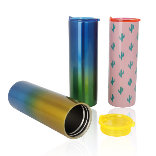 600ml New Product Colorful Electroplated Wide Mouse Double Wall 18/8 Stainless Steel Vacuum Flask Sublimation Tumbler