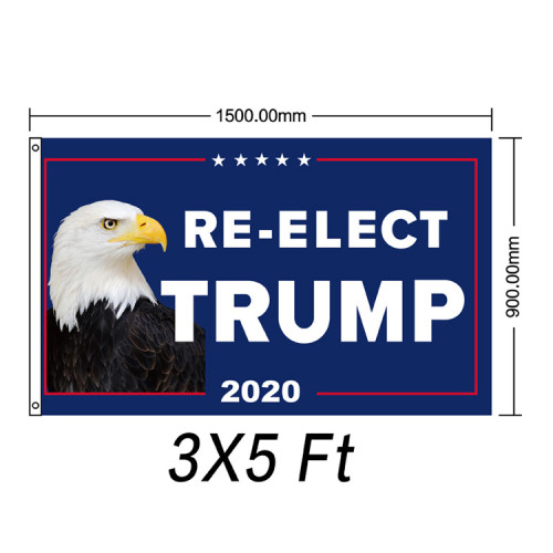 Factory direct Fast delivery 2020 3*5ft trump reelect flag wholesale
