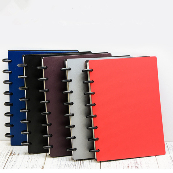 Custom A4 PU Leather Discbound Planner Disc Binding Office School Notebook Agenda