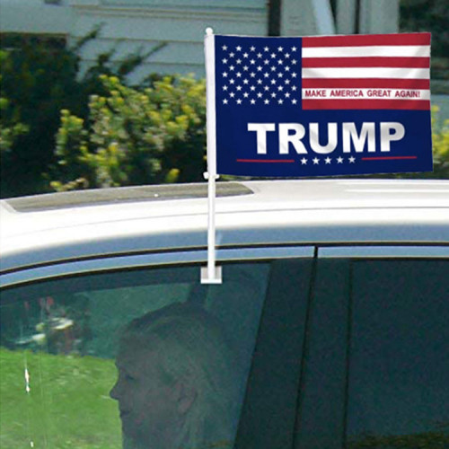 Wholesale Custom low moq Fast delivery trump 2020 car flag window for sale