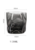 Creative 280ml Irregular Shaped Crystal Faceted Whiskey Whiskey Rock Glass Artwork Wine Glass