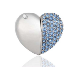 metal and crystal owl usb flash drive