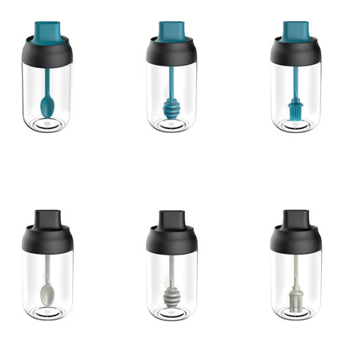 Multi-function 250ML Kitchen Spoon Cover Honey Jar Container Seasoning Bottle Oil Bottle