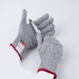 Cut resistant workinf colored anti slip glove knitted gray knit working gloves cut resistant 5