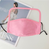 natural lip copper overhead halloween head loop bandana helmet head pp plastic container with transparent pvc safety face mask