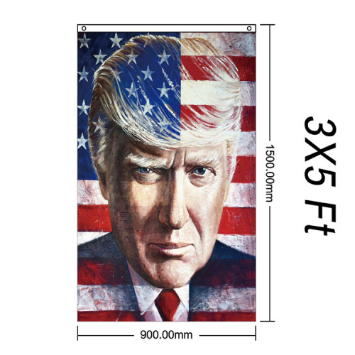 Fast delivery wholesale Polyester 90*150cm 2020 trump funny flag in bulk