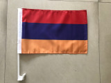 High quality cheap fast delivery armenian car flag custom double side Vivid printing usa car flag