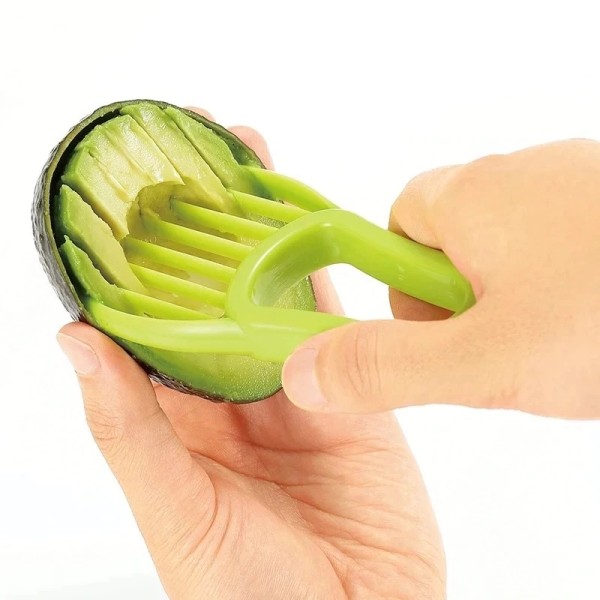 3 In 1 Avocado Slicer Shea Corer Butter Fruit Peeler Cutter Pulp Separator