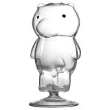 New Japanese style clear bar cocktail glass bear cup molecular smoke creative cocktail glassware