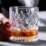 Wholesale cheap nail-shaped glass beer mug home drinking glass round whisky glass