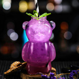 Creative INS Personality Juice glass Cup Bear Cocktail Glass Metal Food Bar Special Wear