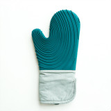 Kitchen Oven Gloves - Silicone and Cotton Double-Layer Heat Resistant Oven Mitts/BBQ Gloves/Grill Gloves