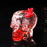 wholesale factory price available different sizes Irregular glass clear skull shaped beer glass whiskey glass cup