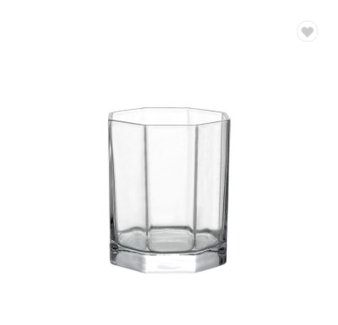 Whisky Glass Octagon Ice Beer Juice Cup Transparent Thick Bottom Simple Glass Cup