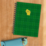 2021 Customized Plaid Printed Spiral Lined Paper Undated Journal Hardcover Student Notebook