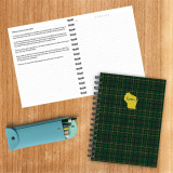 2021 Customized Plaid Printed Spiral Lined Paper Undated Journal Hardcover Student Notebook