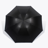 Popular sale double canopy inside blue sky printing 3 folding manual open umbrella