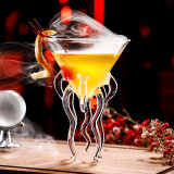 Wholesale custom dried octopus wine glass wine glass creative jellyfish smoked molecular cocktail  glass