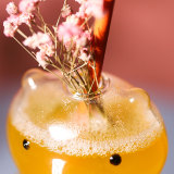 New Japanese style clear bar cocktail glass bear cup molecular smoke creative cocktail glassware