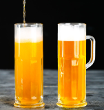 Hotsale new design tall creative 1000ml large   German Beer Glass Draft  beer cups with handles accept customization