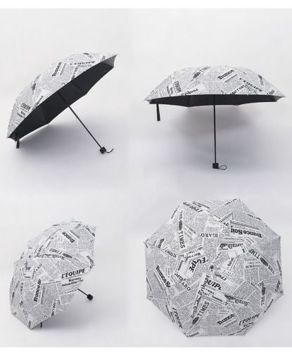 newspaper print folding umbrella