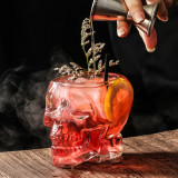 wholesale factory price available different sizes Irregular glass clear skull shaped beer glass whiskey glass cup