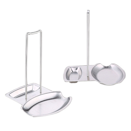 304 Stainless Steel Spoon Rest Pot Lid Holder Kitchen Tool Organizer Storage