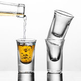 Trumpet mouth  thick bottom frosted shot glass white wine glass dring glass cup custom logo