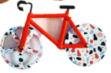 Stainless Steel Bicycle Pizza Slicer Cutter Cutting Wheel with Plastic Holder Kitchen Gadget Tool