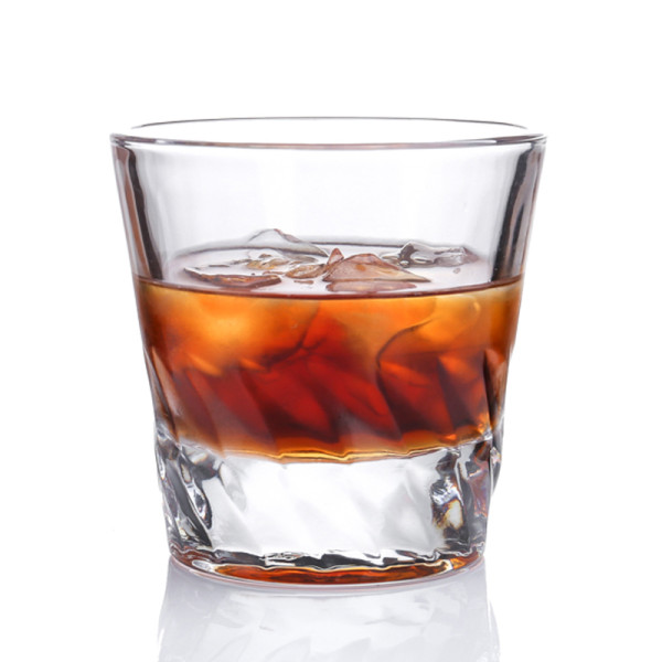Wholesale thick-soled classical cocktail glasses lead-free glass twill wine glasses rock engraved whisky glasses