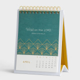 Best Selling Flip over Art Paper Printing Stand Up Monthly Desk Calendar