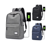 wholesale custom logo men back pack backpack bag notebook bags USB charging business laptop backpack