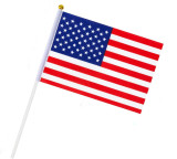 Custom printed 14*21cm mini american flag cheap hand waving flag manufacturer wholesale